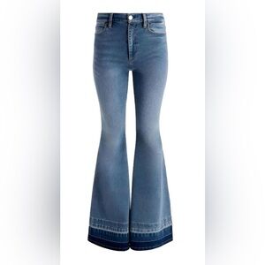 Alice & Olivia High Rise Classic Blue Flared Women's Jeans